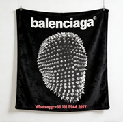 Balenciaga Spiked Graphic Flannel Throw Blanket BA425